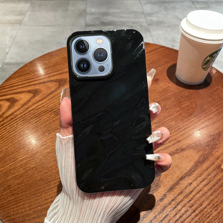For iPhone 13 Pro Max Solid Color Wave Texture TPU Phone Case(Black) - iPhone 13 Pro Max Cases by PMC TechLife | Online Shopping South Africa | PMC TechLife