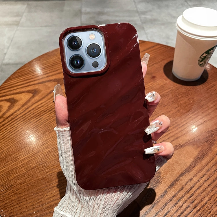 For iPhone 13 Pro Max Solid Color Wave Texture TPU Phone Case(Wine Red) - iPhone 13 Pro Max Cases by PMC TechLife | Online Shopping South Africa | PMC TechLife