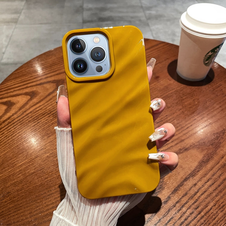 For iPhone 13 Pro Max Solid Color Wave Texture TPU Phone Case(Ginger) - iPhone 13 Pro Max Cases by PMC TechLife | Online Shopping South Africa | PMC TechLife