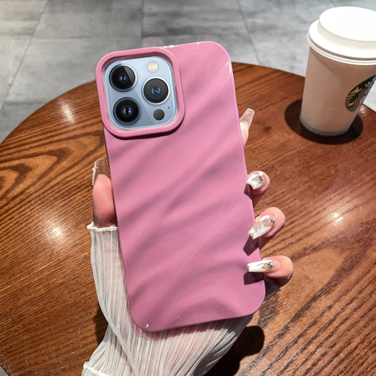 For iPhone 13 Pro Solid Color Wave Texture TPU Phone Case(Taro Purple) - iPhone 13 Pro Cases by PMC TechLife | Online Shopping South Africa | PMC TechLife