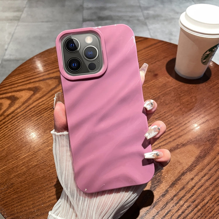 For iPhone 12 Pro Max Solid Color Wave Texture TPU Phone Case(Taro Purple) - iPhone 12 Pro Max Cases by PMC TechLife | Online Shopping South Africa | PMC TechLife