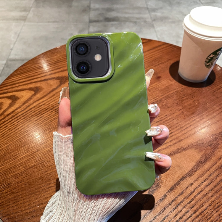 For iPhone 12 / 12 Pro Solid Color Wave Texture TPU Phone Case(Green) - iPhone 12 / 12 Pro Cases by PMC TechLife | Online Shopping South Africa | PMC TechLife