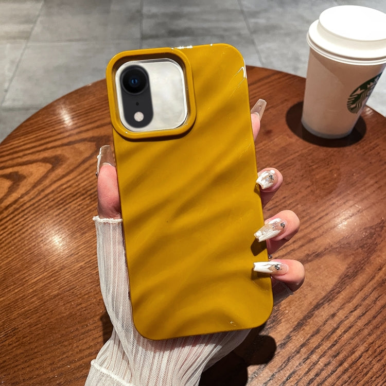 For iPhone XR Solid Color Wave Texture TPU Phone Case(Ginger) - More iPhone Cases by PMC TechLife | Online Shopping South Africa | PMC TechLife