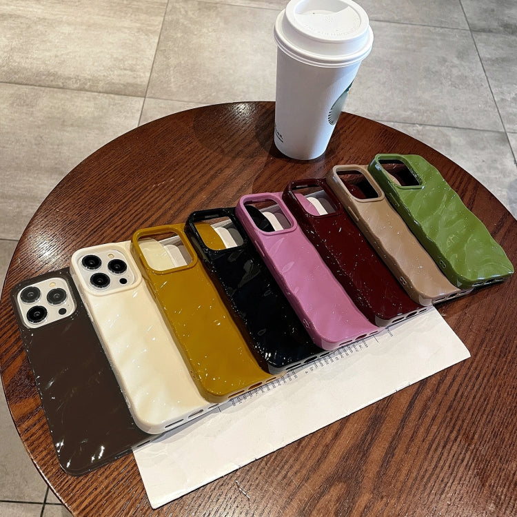 For iPhone 14 Plus Solid Color Wave Texture TPU Phone Case(Ginger) - iPhone 14 Plus Cases by PMC TechLife | Online Shopping South Africa | PMC TechLife
