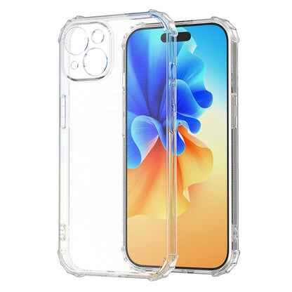 For iPhone 15 Four-Corner Shockproof Clear TPU Phone Case(Transparent) - iPhone 15 Cases by PMC Jewellery | Online Shopping South Africa | PMC Jewellery