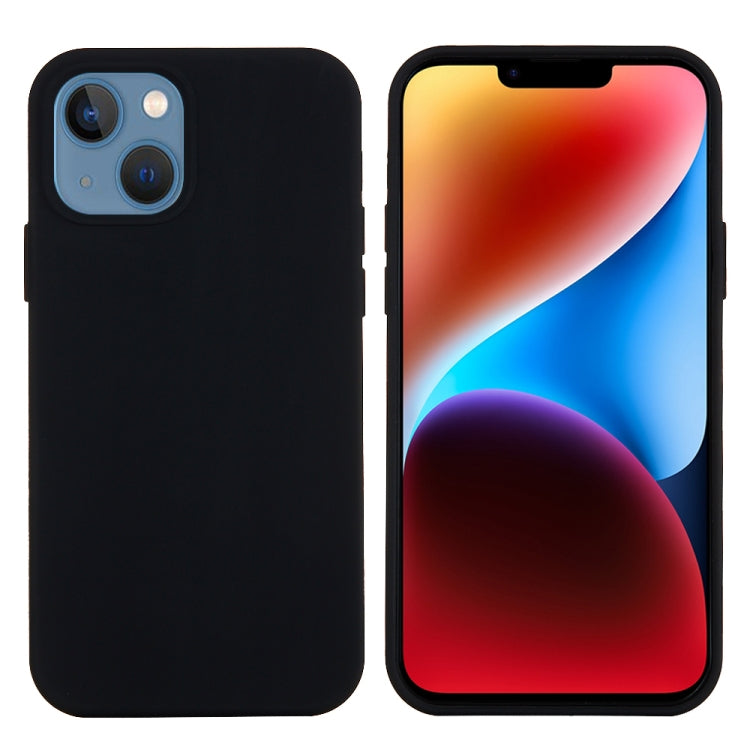 For iPhone 15 Solid Color Silicone Phone Case(Black) - iPhone 15 Cases by PMC TechLife | Online Shopping South Africa | PMC TechLife