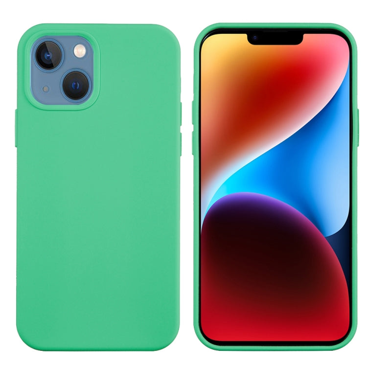 For iPhone 15 Solid Color Silicone Phone Case(Green) - iPhone 15 Cases by PMC TechLife | Online Shopping South Africa | PMC TechLife