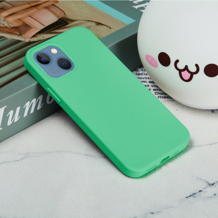 For iPhone 15 Solid Color Silicone Phone Case(Green) - iPhone 15 Cases by PMC TechLife | Online Shopping South Africa | PMC TechLife