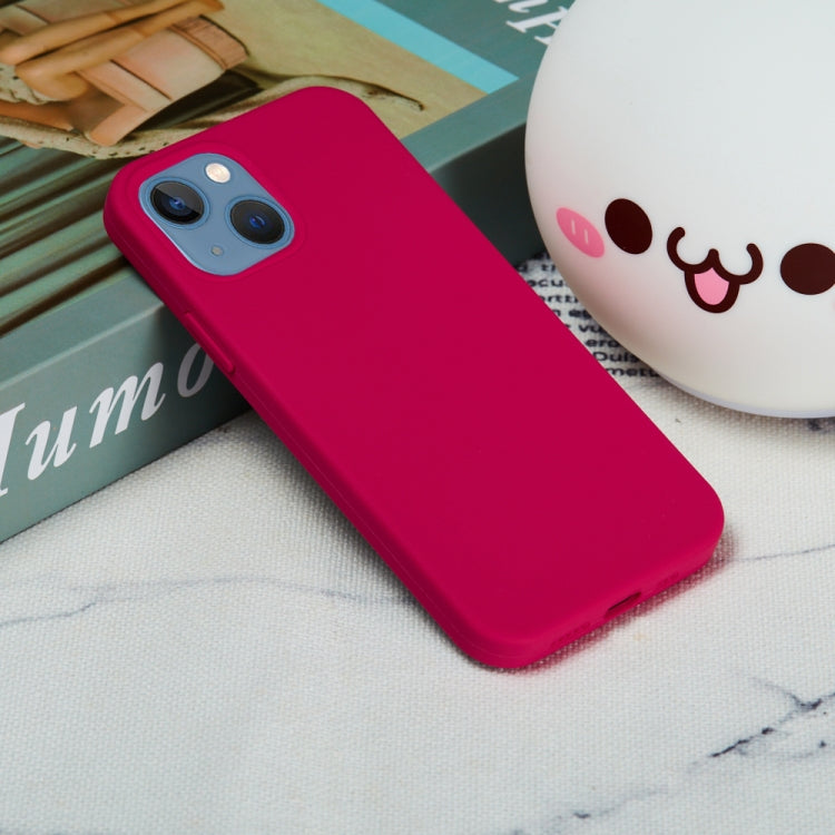 For iPhone 15 Plus Solid Color Silicone Phone Case(Rose Red) - iPhone 15 Plus Cases by PMC Jewellery | Online Shopping South Africa | PMC Jewellery