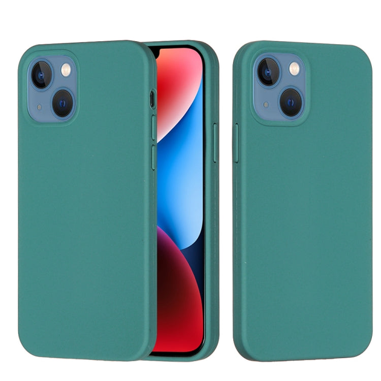 For iPhone 15 Plus Solid Color Silicone Phone Case(Pine Needle Green) - iPhone 15 Plus Cases by PMC TechLife | Online Shopping South Africa | PMC TechLife