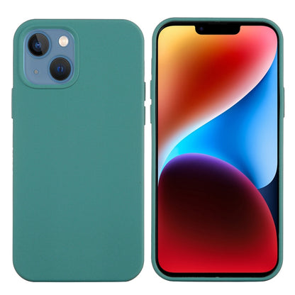 For iPhone 15 Plus Solid Color Silicone Phone Case(Pine Needle Green) - iPhone 15 Plus Cases by PMC Jewellery | Online Shopping South Africa | PMC Jewellery