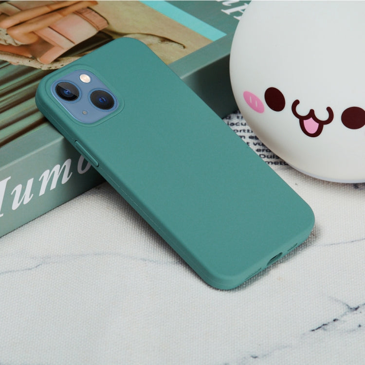 For iPhone 15 Plus Solid Color Silicone Phone Case(Pine Needle Green) - iPhone 15 Plus Cases by PMC TechLife | Online Shopping South Africa | PMC TechLife