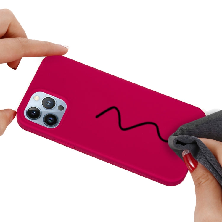 For iPhone 15 Pro Solid Color Silicone Phone Case(Rose Red) - iPhone 15 Pro Cases by PMC TechLife | Online Shopping South Africa | PMC TechLife
