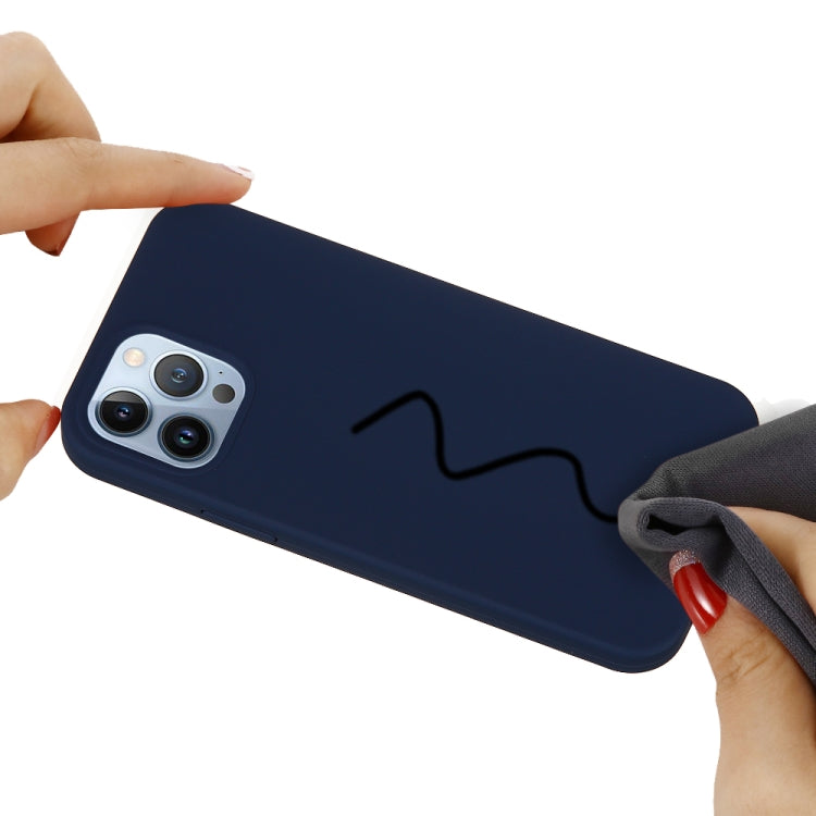 For iPhone 15 Pro Max Solid Color Silicone Phone Case(Midnight Blue) - iPhone 15 Pro Max Cases by PMC TechLife | Online Shopping South Africa | PMC TechLife