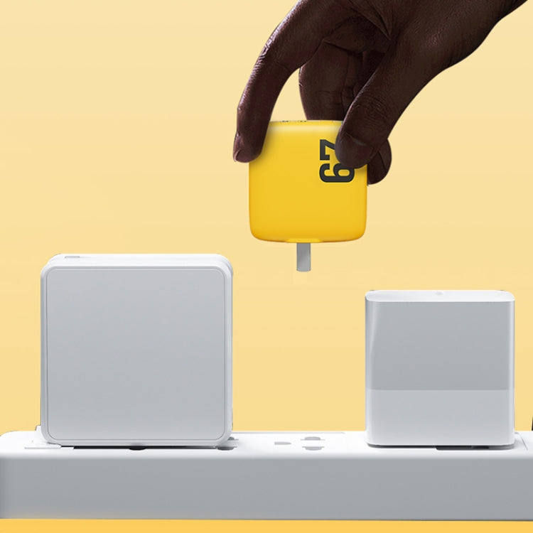 WK WP-U141 67W USB+Double USB-C / Type-C GaN Charger, Plug:US Plug(Yellow) - USB Charger by WK | Online Shopping South Africa | PMC TechLife | Buy Now Pay Later Mobicred