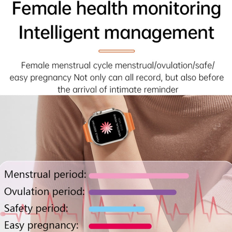 WS-E9 Ultra 2.2 inch IP67 Waterproof Silicone Band Smart Watch, Support Heart Rate / NFC(Silver) - Smart Watches by PMC TechLife | Online Shopping South Africa | PMC TechLife