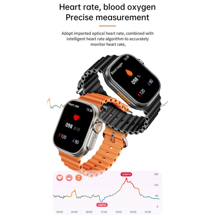 WS-E9 Ultra 2.2 inch IP67 Waterproof Silicone Band Smart Watch, Support Heart Rate / NFC(Silver) - Smart Watches by PMC TechLife | Online Shopping South Africa | PMC TechLife