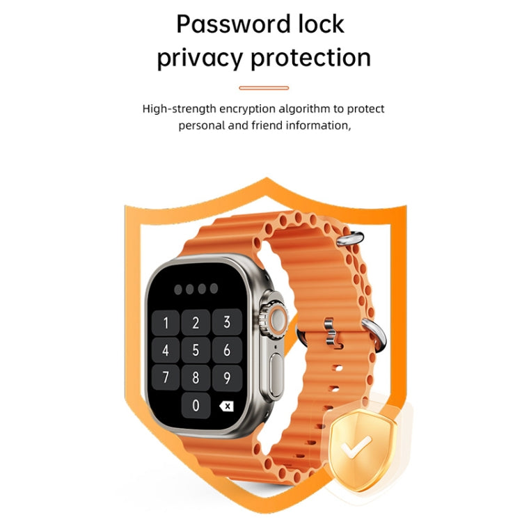 WS-E9 Ultra 2.2 inch IP67 Waterproof Silicone Band Smart Watch, Support Heart Rate / NFC(Black) - Smart Watches by PMC TechLife | Online Shopping South Africa | PMC TechLife | Buy Now Pay Later Mobicred