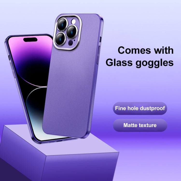 For iPhone 13 Pro Max Frosted Metal Material Phone Case with Lens Protection(Light Blue) - free shipping - PMC TechLife - Order now!