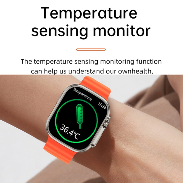 WS-E9 Ultra 2.2 inch IP67 Waterproof Ocean Silicone Band Smart Watch, Support Heart Rate / NFC(Silver) - Smart Watches by PMC TechLife | Online Shopping South Africa | PMC TechLife