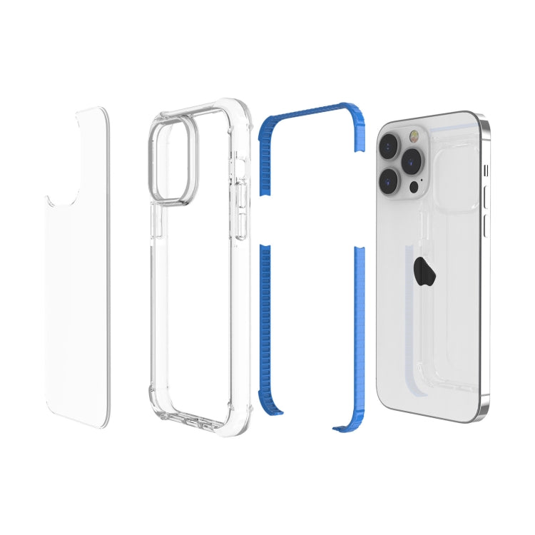 For iPhone 15 Pro Four-corner Shockproof TPU + Acrylic Phone Case(Blue) - iPhone 15 Pro Cases by PMC Jewellery | Online Shopping South Africa | PMC Jewellery