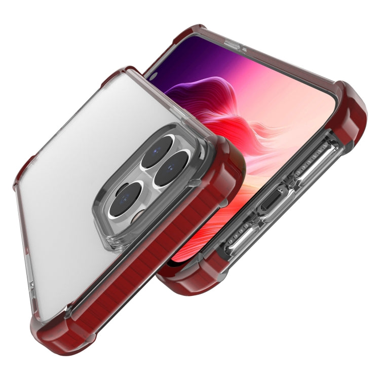 For iPhone 15 Pro Four-corner Shockproof TPU + Acrylic Phone Case(Brown) - iPhone 15 Pro Cases by PMC TechLife | Online Shopping South Africa | PMC TechLife