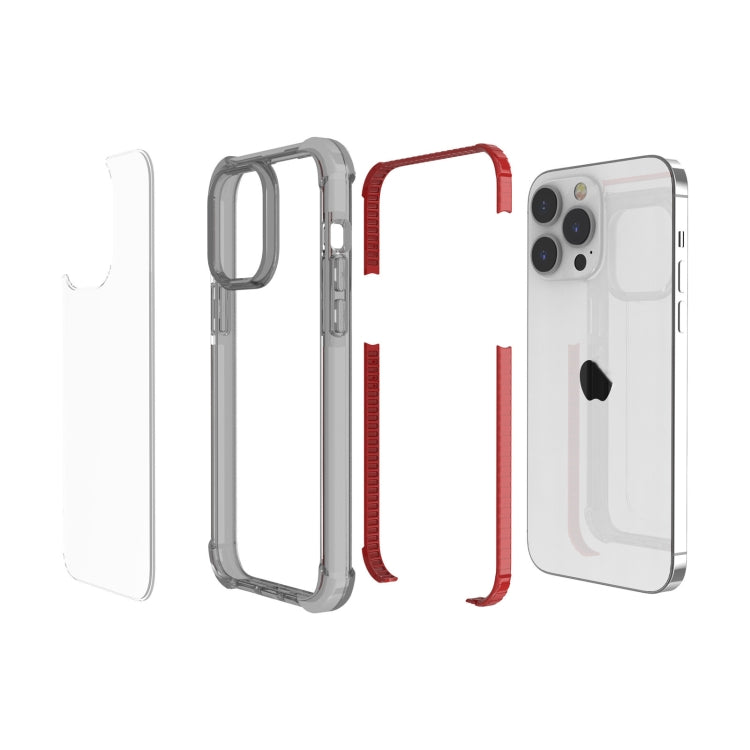 For iPhone 15 Pro Four-corner Shockproof TPU + Acrylic Phone Case(Brown) - iPhone 15 Pro Cases by PMC TechLife | Online Shopping South Africa | PMC TechLife