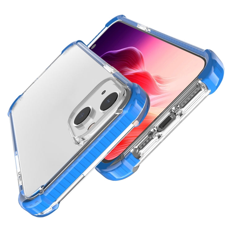 For iPhone 15 Plus Four-corner Shockproof TPU + Acrylic Phone Case(Blue) - iPhone 15 Plus Cases by PMC Jewellery | Online Shopping South Africa | PMC Jewellery