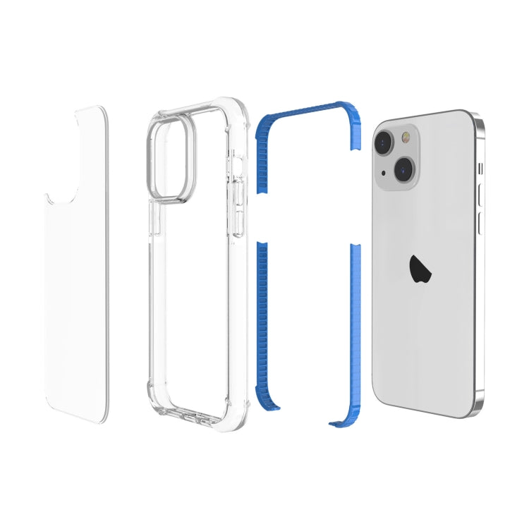 For iPhone 15 Four-corner Shockproof TPU Hybrid Acrylic Phone Case(Blue) - iPhone 15 Cases by PMC TechLife | Online Shopping South Africa | PMC TechLife | Buy Now Pay Later Mobicred