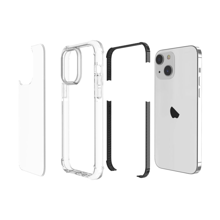 For iPhone 15 Four-corner Shockproof TPU + Acrylic Phone Case(Black + Transparent) - iPhone 15 Cases by PMC TechLife | Online Shopping South Africa | PMC TechLife