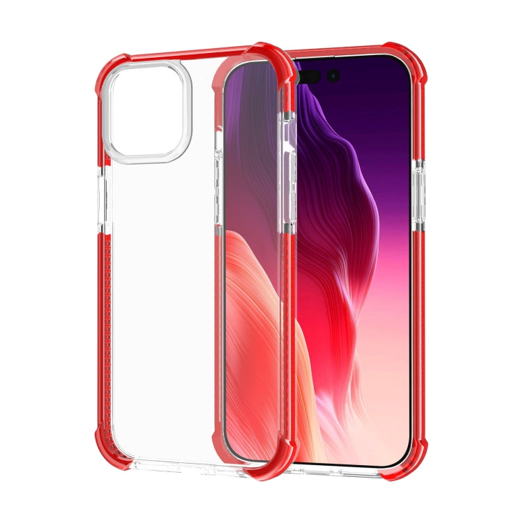 For iPhone 15 Four-corner Shockproof TPU + Acrylic Phone Case(Red) - iPhone 15 Cases by PMC TechLife | Online Shopping South Africa | PMC TechLife