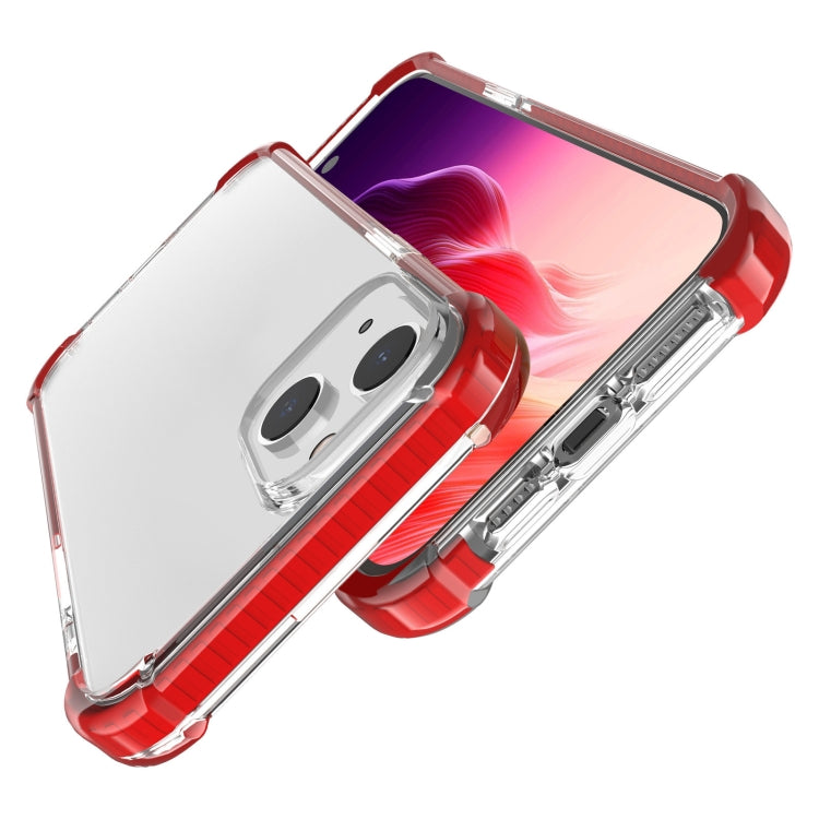 For iPhone 15 Four-corner Shockproof TPU + Acrylic Phone Case(Red) - iPhone 15 Cases by PMC TechLife | Online Shopping South Africa | PMC TechLife