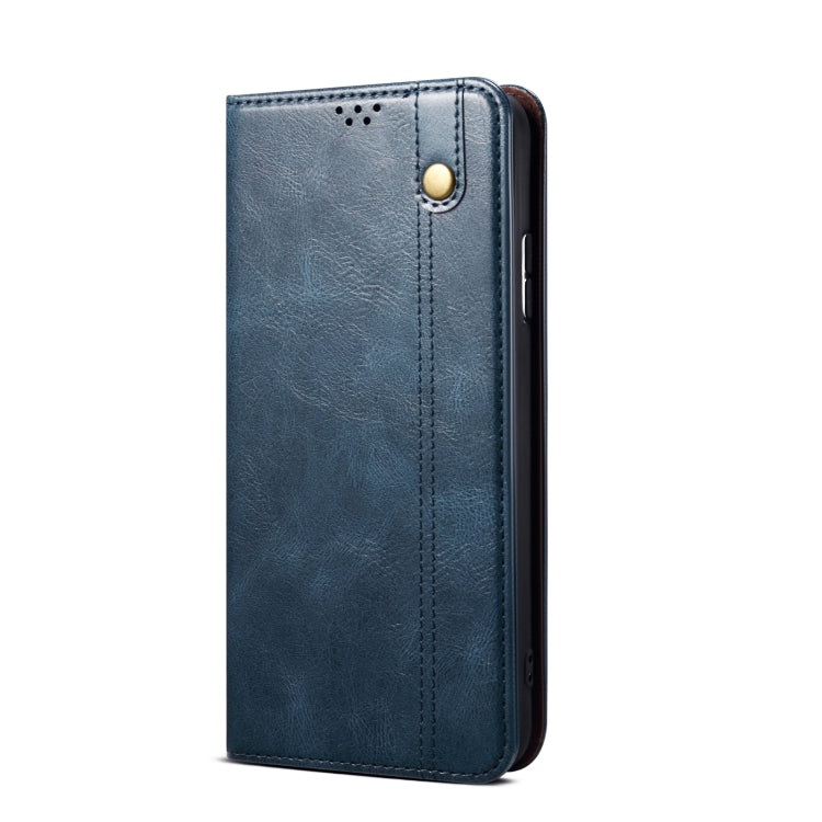 For Xiaomi Redmi Note 12S Oil Wax Crazy Horse Texture Leather Phone Case(Blue) - free shipping - PMC TechLife - Order now!