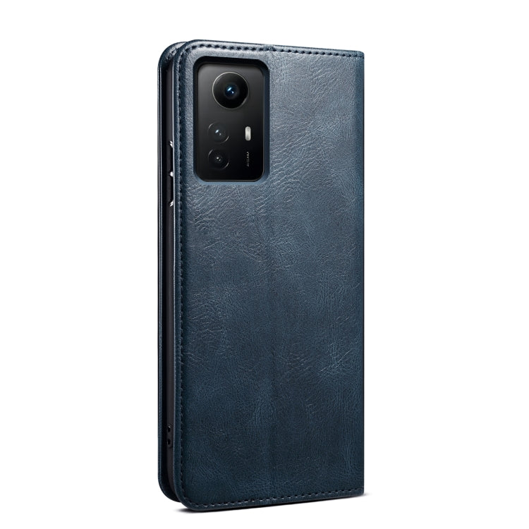 For Xiaomi Redmi Note 12S Oil Wax Crazy Horse Texture Leather Phone Case(Blue) - free shipping - PMC TechLife - Order now!