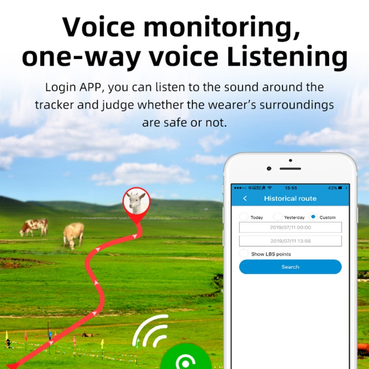 V44 Solar Energy Waterproof Cattle and Sheep GPS Tracker - Personal Tracker by PMC TechLife | Online Shopping South Africa | PMC TechLife | Buy Now Pay Later Mobicred