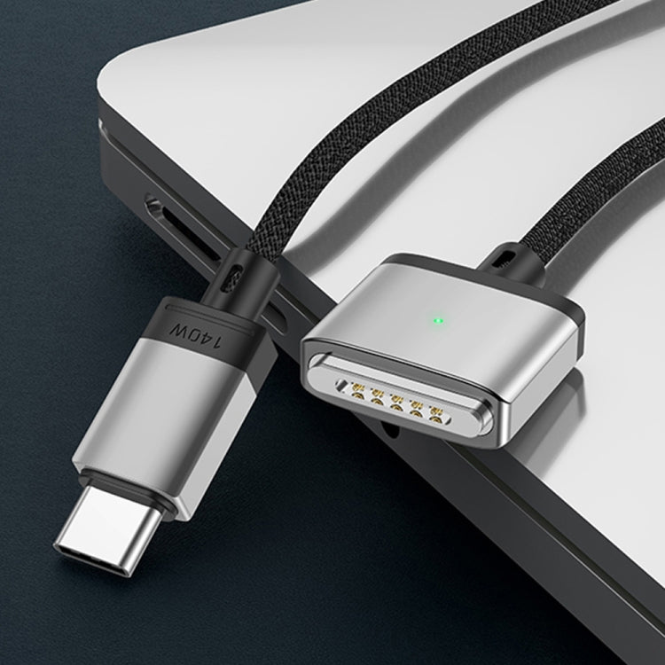 140W Type-C to Magsafe 3 Magnetic Charging Cable, Length:2m(Silver) - Cable & Adapter by PMC TechLife | Online Shopping South Africa | PMC TechLife