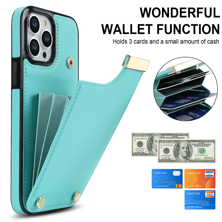 For iPhone 11 Pro Max Metal Buckle Card Slots Phone Case(Green) - free shipping - PMC TechLife - Order now!
