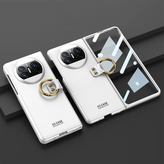 For Huawei Mate X3 GKK Ultra-thin PC Full Coverage Phone Case with Ring Holder(Silver) - Huawei Cases by GKK | Online Shopping South Africa | PMC Jewellery