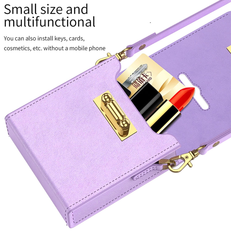For Samsung Galaxy Z Flip5 GKK Plain Weave Mini Backpack Slim Phone Case with Ring(Purple) - free shipping - PMC TechLife - Order now!
