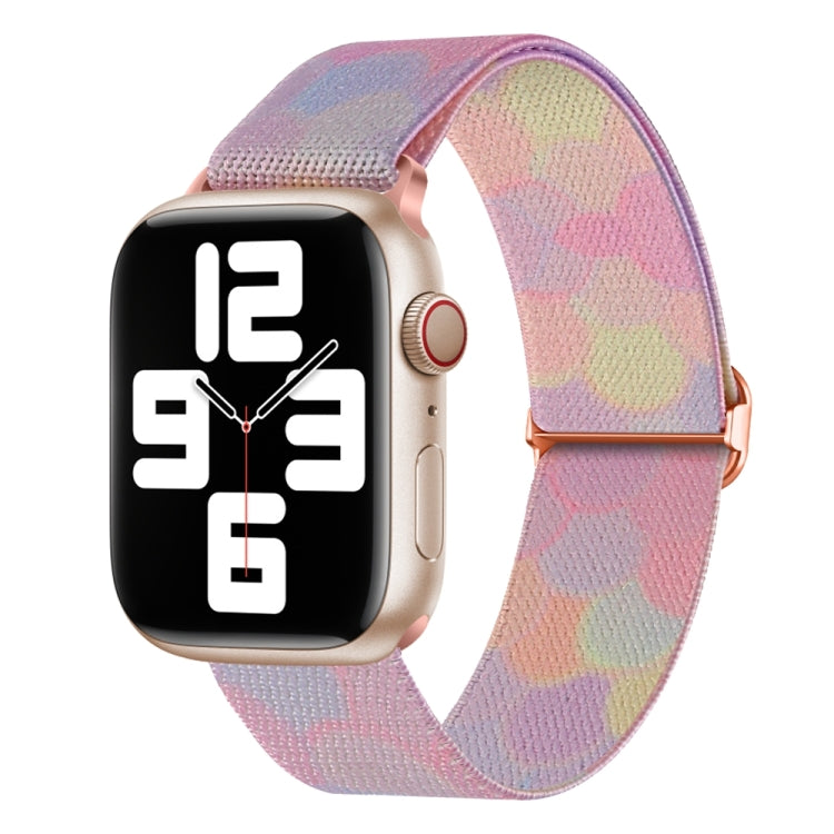 For Apple Watch Ultra 49mm Painted Pattern Nylon Replacement Watch Band(Symphony Bubbles) - Watch Bands by PMC TechLife | Online Shopping South Africa | PMC TechLife