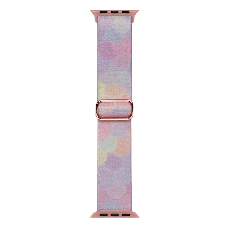 For Apple Watch 7 45mm Painted Pattern Nylon Replacement Watch Band(Symphony Bubbles) - Watch Bands by PMC TechLife | Online Shopping South Africa | PMC TechLife