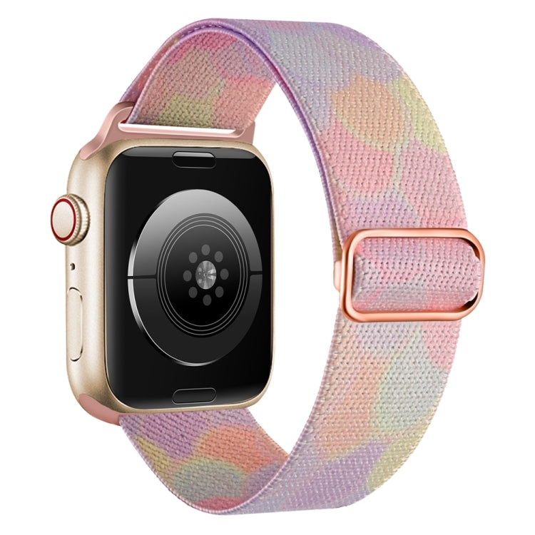 For Apple Watch SE 44mm Painted Pattern Nylon Replacement Watch Band(Symphony Bubbles) - Watch Bands by PMC TechLife | Online Shopping South Africa | PMC TechLife