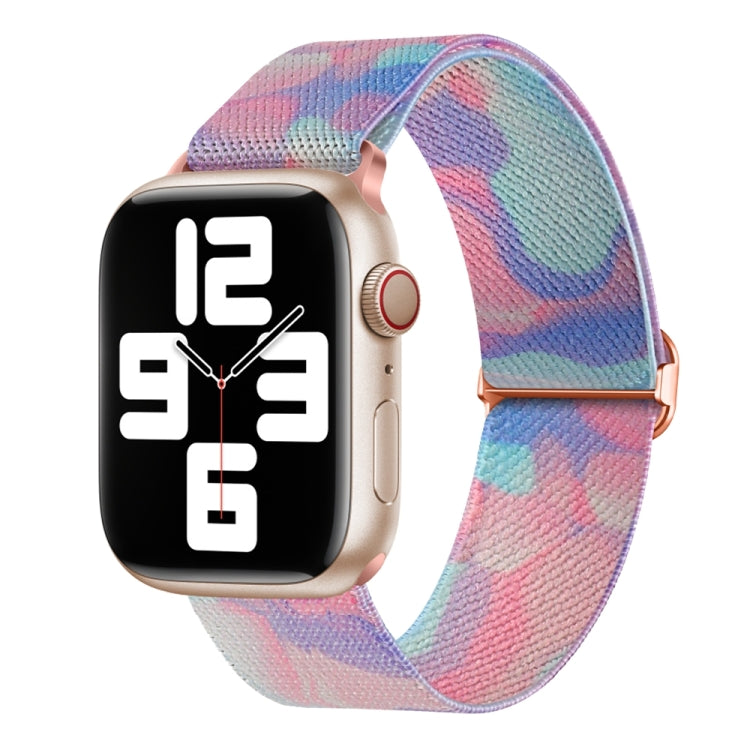 For Apple Watch SE 44mm Painted Pattern Nylon Replacement Watch Band(Water Fluid) - Watch Bands by PMC TechLife | Online Shopping South Africa | PMC TechLife