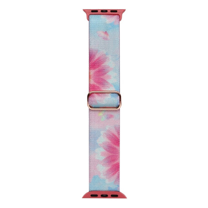 For Apple Watch 4 44mm Painted Pattern Nylon Replacement Watch Band(Flower Butterfly) - Watch Bands by PMC Jewellery | Online Shopping South Africa | PMC Jewellery