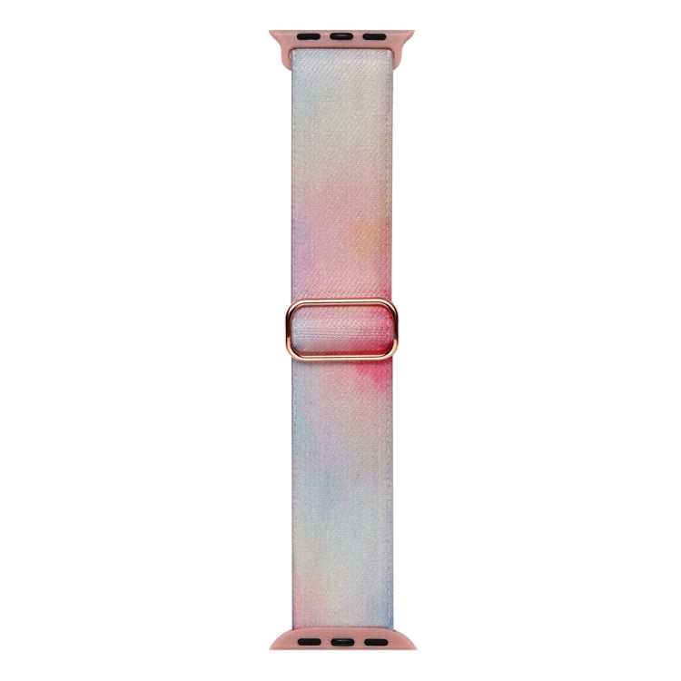 For Apple Watch 38mm Painted Pattern Nylon Replacement Watch Band(Symphony Aurora) - Watch Bands by PMC TechLife | Online Shopping South Africa | PMC TechLife