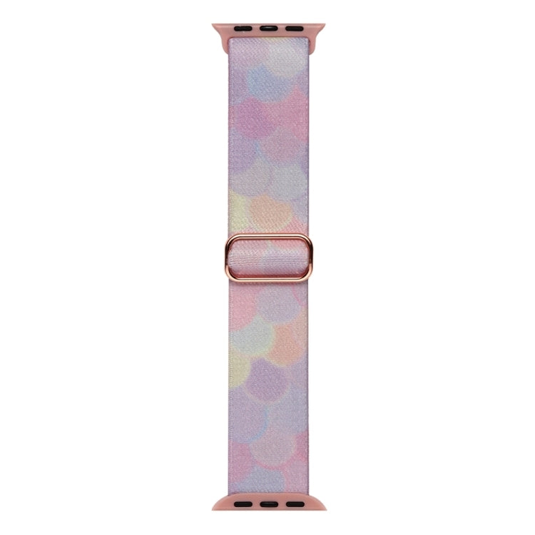 For Apple Watch 9 41mm Painted Pattern Nylon Replacement Watch Band(Symphony Bubbles) - Watch Bands by PMC TechLife | Online Shopping South Africa | PMC TechLife