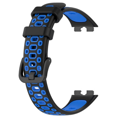 For Huawei Band 8 Two Color Silicone Replacement Watch Band(Black Blue) - Watch Bands by PMC Jewellery | Online Shopping South Africa | PMC Jewellery