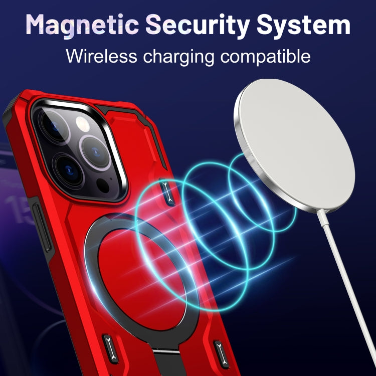 For iPhone 14 / 13 Patronus MagSafe Magnetic Holder Phone Case(Red) - free shipping - PMC TechLife - Order now!