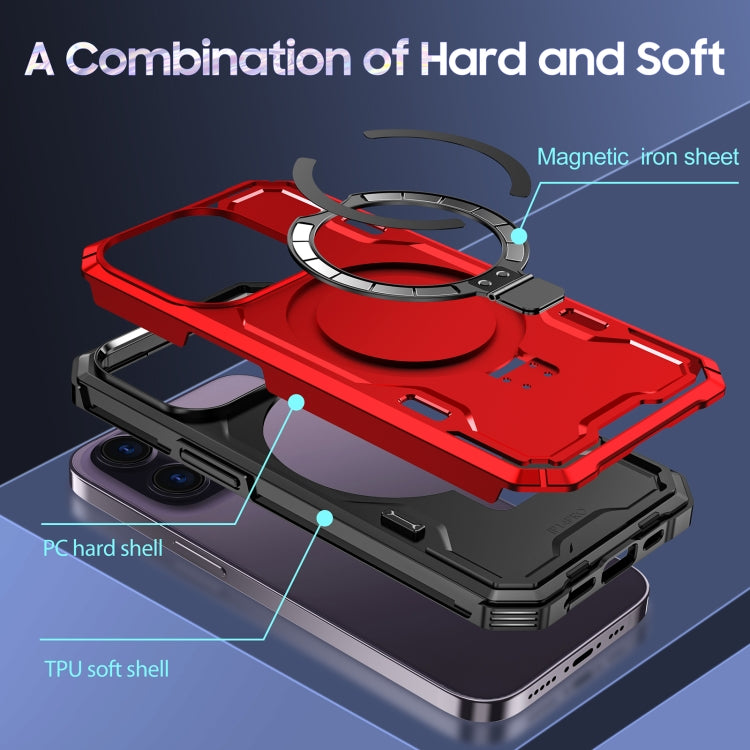 For iPhone 14 / 13 Patronus MagSafe Magnetic Holder Phone Case(Red) - free shipping - PMC TechLife - Order now!