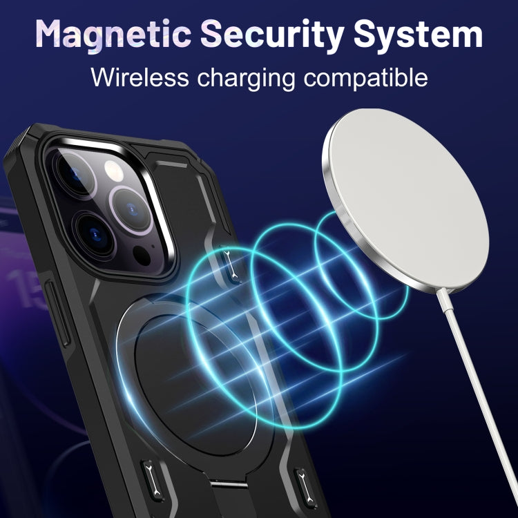 For iPhone 14 Pro Patronus MagSafe Magnetic Holder Phone Case(Black) - free shipping - PMC TechLife - Order now!